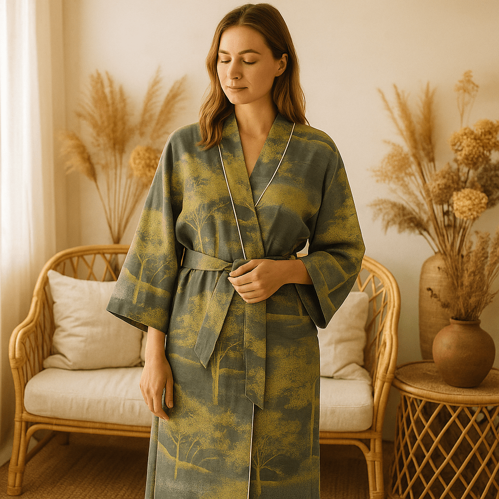 SereniLuxe – Ylellinen Puuvillainen Kylpytakki Ajattomalla Tyylillä - EmiyoSuomi - Kylpytakit