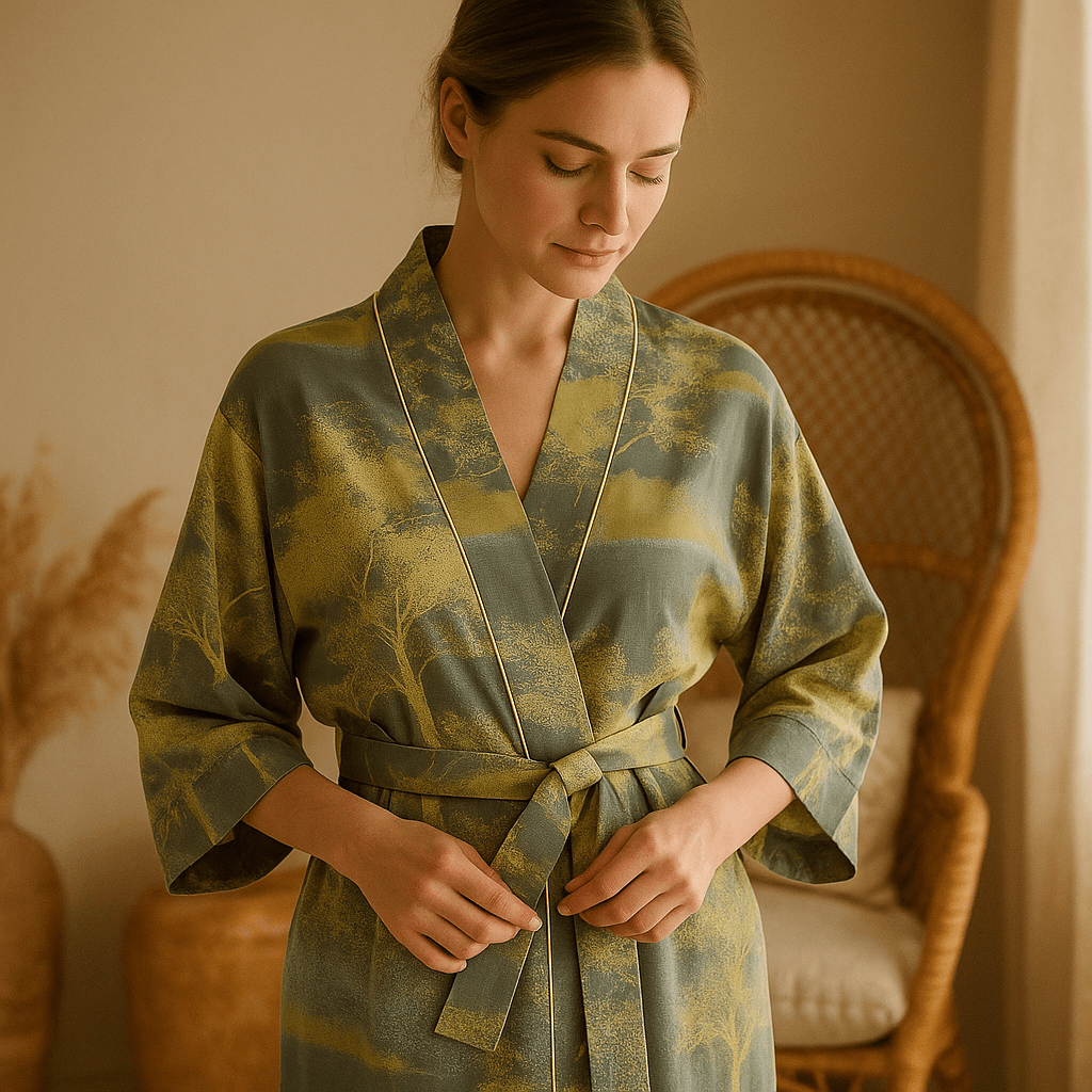 SereniLuxe – Ylellinen Puuvillainen Kylpytakki Ajattomalla Tyylillä - EmiyoSuomi - Kylpytakit