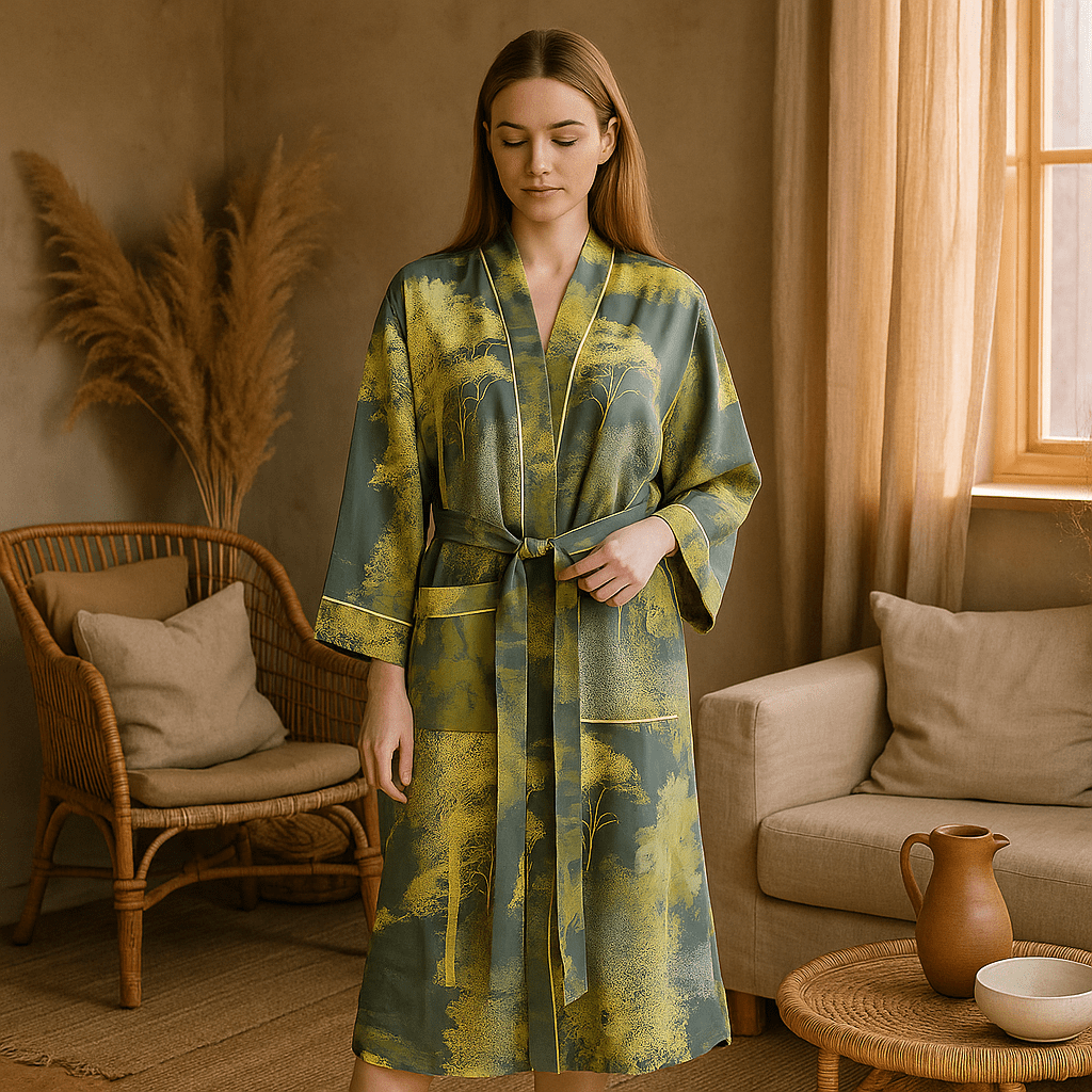SereniLuxe – Ylellinen Puuvillainen Kylpytakki Ajattomalla Tyylillä - EmiyoSuomi - Kylpytakit