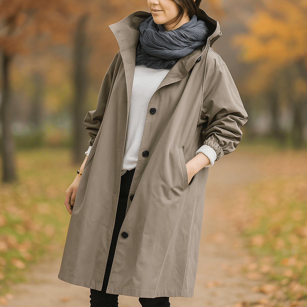 Siena - Tyylikäs Trenchcoat - Ajaton Tyyli - Täydellinen Istuvuus - EmiyoSuomi - Takki Nainen