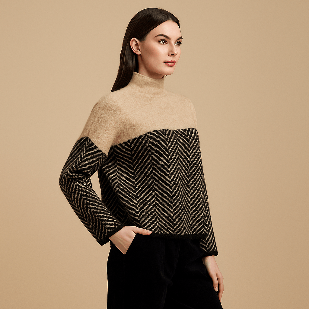 Spleissatut Pehmeät Neuleet - Keskikorkea Kaulus - Mukavuus & Tyyli - EmiyoSuomi - Neulepusero Nainen