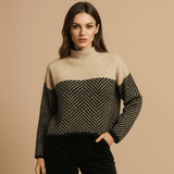 Spleissatut Pehmeät Neuleet - Keskikorkea Kaulus - Mukavuus & Tyyli - EmiyoSuomi - Neulepusero Nainen