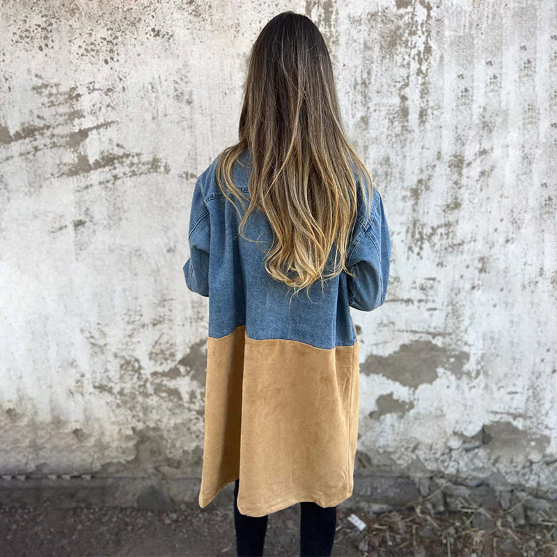Bonfilia trench - denim-omgezoomd - unieke stijl en duurzaamheid