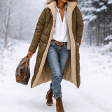 Stilla Käännettävä Pitkä Pufferitakki - Lämmin Hupparitakki - Tyylikäs & Toiminnallinen - EmiyoSuomi - Takki Nainen