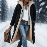 Stilla Käännettävä Pitkä Pufferitakki - Lämmin Hupparitakki - Tyylikäs & Toiminnallinen - EmiyoSuomi - Takki Nainen