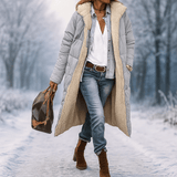 Stilla Käännettävä Pitkä Pufferitakki - Lämmin Hupparitakki - Tyylikäs & Toiminnallinen - EmiyoSuomi - Takki Nainen