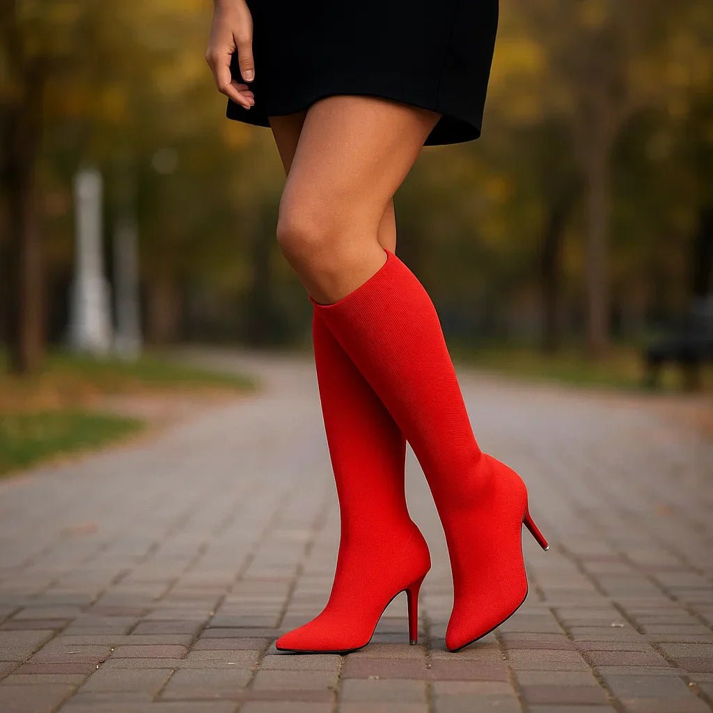 Stilla - Kevyet naisten saappaat - Korkeat korot - Mukavuus & Tyyli - EmiyoSuomi - Saappaat Nainen