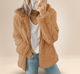 Stilla Nainen Karhu Teddy Turkki - Pehmeä Fleece - Vetoketju & Taskut - EmiyoSuomi - Takki Nainen