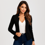 Stilla Pieni Naisten Blazer - Elegantti Neuletakki - Mukava Design - EmiyoSuomi - Neuleet