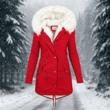 Stilla Tyylikäs Talvitakki - Huppu - Napit - Lämmin & Tyylikäs - EmiyoSuomi - Takki Nainen