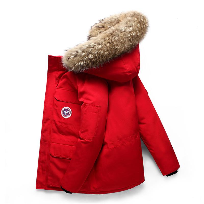 Miesten vedenpitävä eristetty hupullinen parka puolipitkä malli