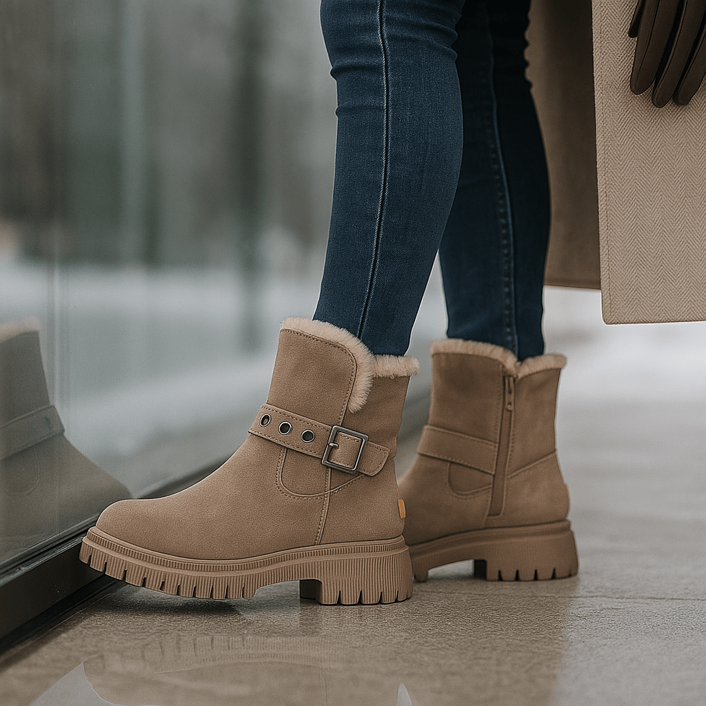 Suurten Talvikenkien Nahkaiset – Tyylikäs ja Lämmin Mukavuus - EmiyoSuomi - Naisten talvikengät