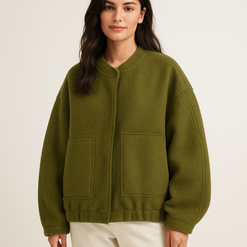 Sylvi - Yliulottuva bomber - takki - Napit - Mukava & Tyylikäs - EmiyoSuomi - Bomberjacket - Nainen