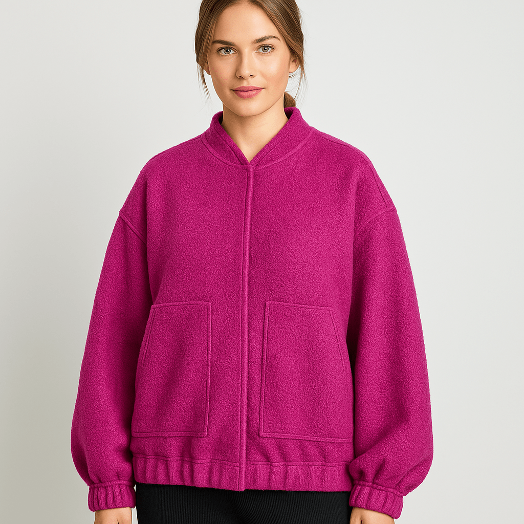 Sylvi - Yliulottuva bomber - takki - Napit - Mukava & Tyylikäs - EmiyoSuomi - Bomberjacket - Nainen