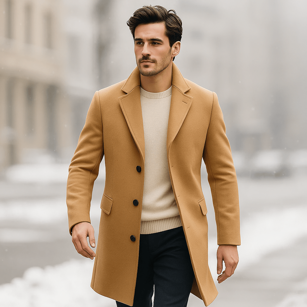 Terrence - Lämmin Villakangastakki Miehille - Mukavuus ja Tyylitietoisuus - EmiyoSuomi - Takit - Miehet