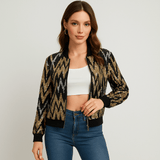 Thea Bombertakki - Paljetit - Uniikki Tyyli - Mukavuus - EmiyoSuomi - Bomberjacket - Nainen