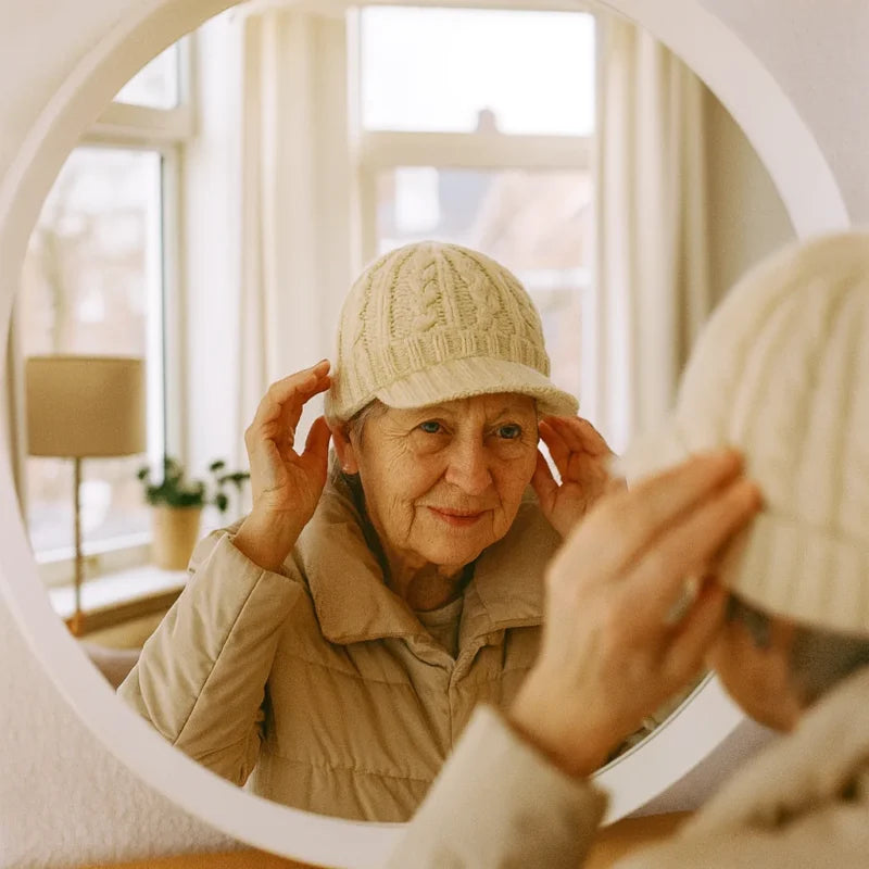 Merinovillapipo ribbineulos lyhyt lippa, pehmeä merinovilla