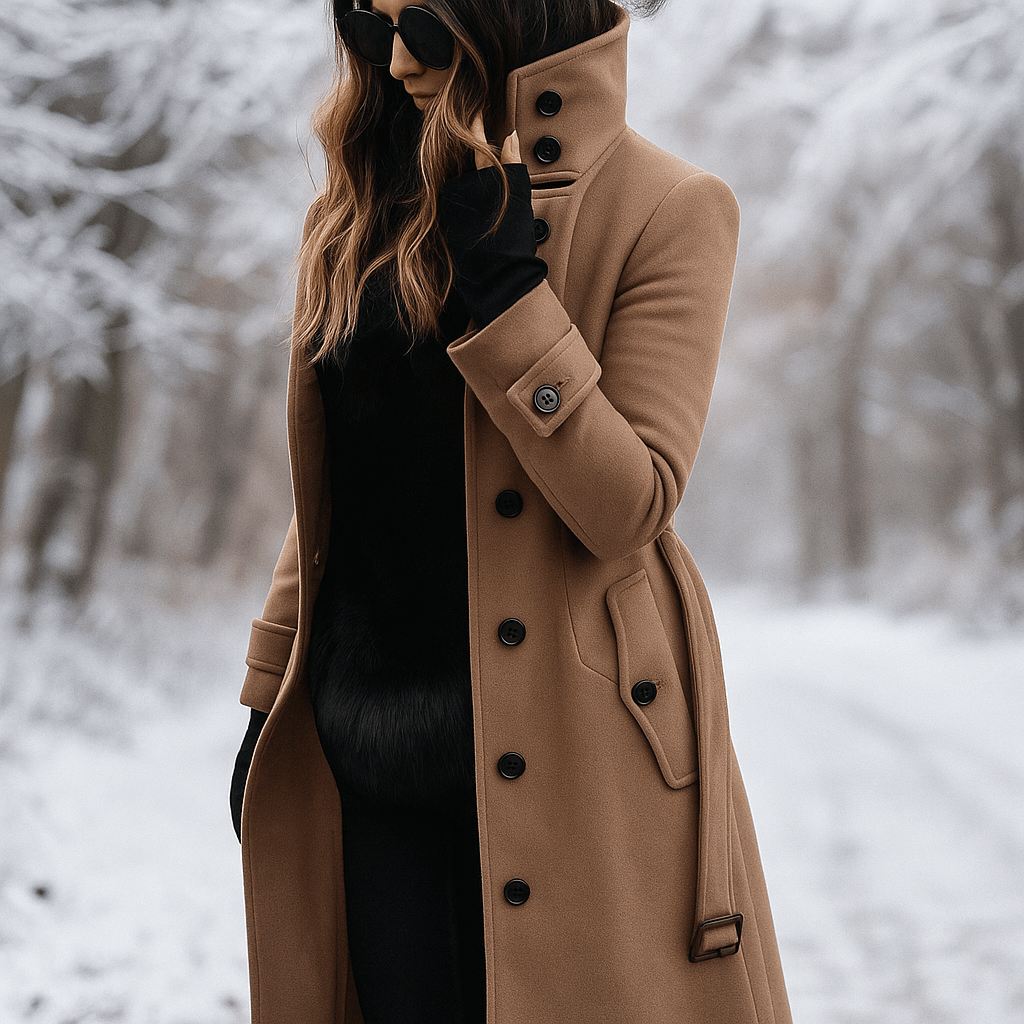 Tyylikäs ja lämmin naisten trenchcoat - Mukavuus ja eleganssi - EmiyoSuomi - Takki Nainen