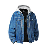 Miesten hupullinen takki rintataskunen regular fit casual tyyli