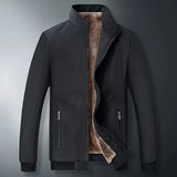 Herre Fleece Varm Standkravejakke - Mukavuus - Eriste - Tyyli