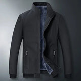 Herre Fleece Varm Standkravejakke - Mukavuus - Eriste - Tyyli