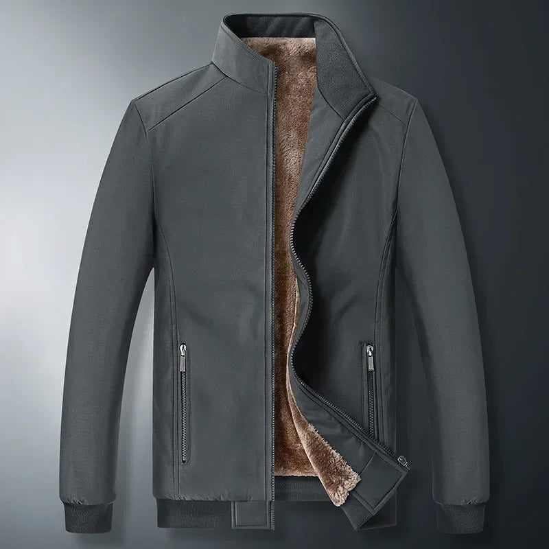 Herre Fleece Varm Standkravejakke - Mukavuus - Eriste - Tyyli