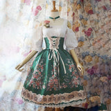 Naisten Dirndl-mekko - Mukava Materiaali - Kukkakuosi - Oktoberfest Trachten-muoti