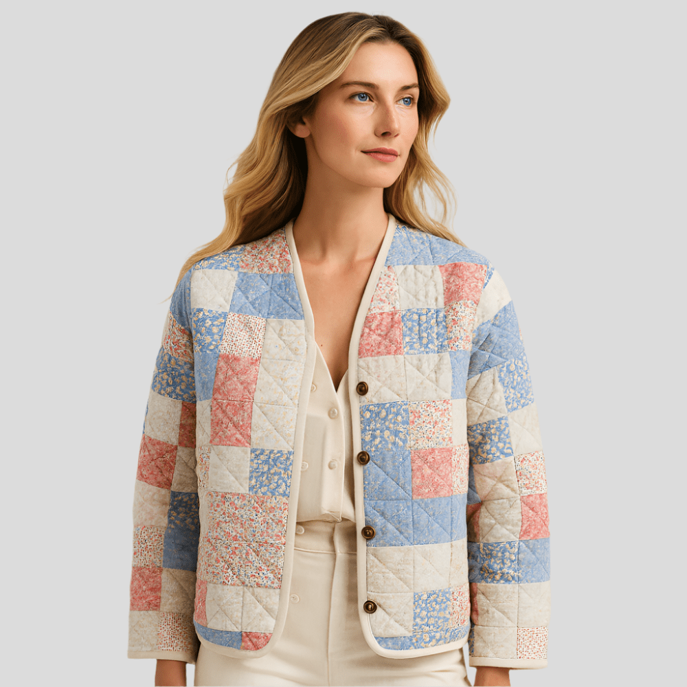 Värikäs siirtymätakki naisille - Kevyt - Huomiota herättävä muotoilu - EmiyoSuomi - Bomberjacket - Nainen