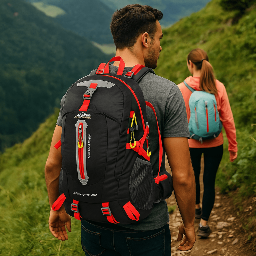 Vedenkestävä 40L Ulkoilureppu Retkeilyyn - EmiyoSuomi - Leirintäalue