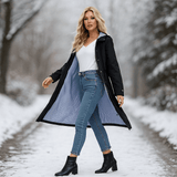 Vedenpitävä Trench Coat - Polvien Yli - Tyylikäs Suoja - EmiyoSuomi - Takki Nainen