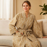 VeluSage – Viimeistelty Puuvillainen Kylpytakki Jacquard - yksityiskohdalla Täydelliseen Rentoutumiseen - EmiyoSuomi - Kylpytakit