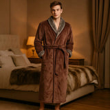 VeluSoft – Tyylikäs Fleece - kylpytakki Luksusmaisella Kontrastivärillä Rentoutumiseen - EmiyoSuomi - Kylpytakit