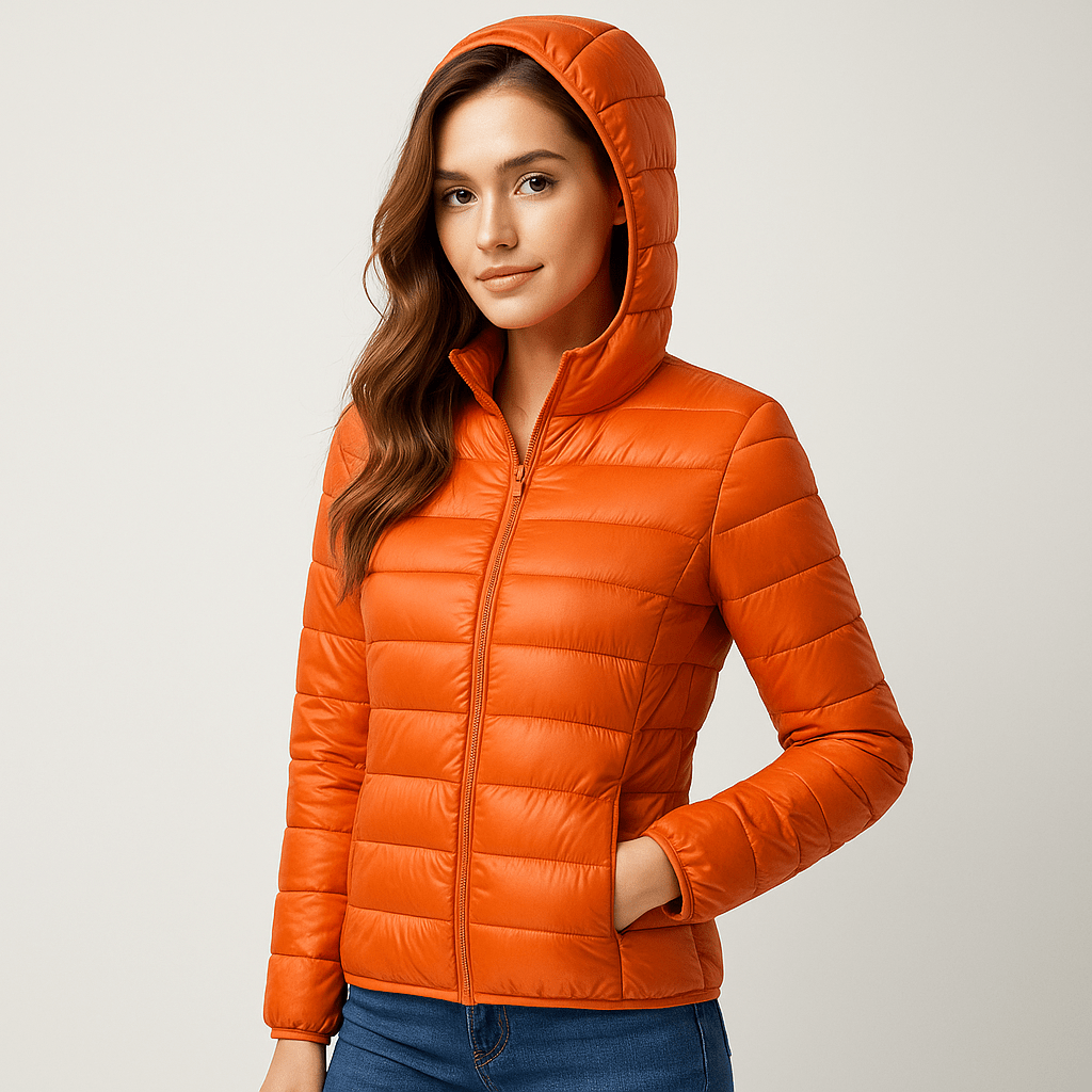 Vesi - ja tuulenpitävä takki - Eristeenä valkoiset hanhenhöyhenet - EmiyoSuomi - Naisten liivi