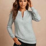 Vetoketjullinen neule - Mukava - Tyylikäs - Laadukas - EmiyoSuomi - Neulepusero Nainen