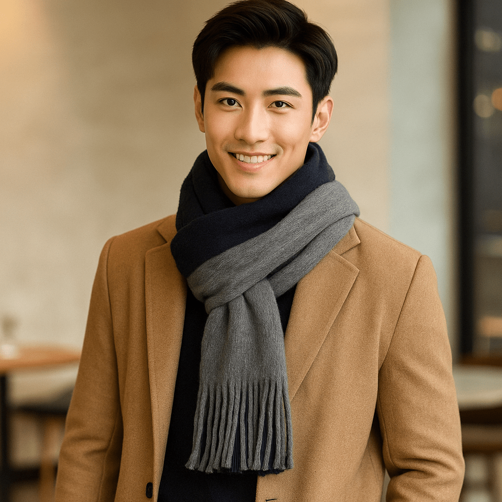 Villane Raidallinen Huivi – Pitkä, Lämmin ja Tyylikäs - EmiyoSuomi - Huivit