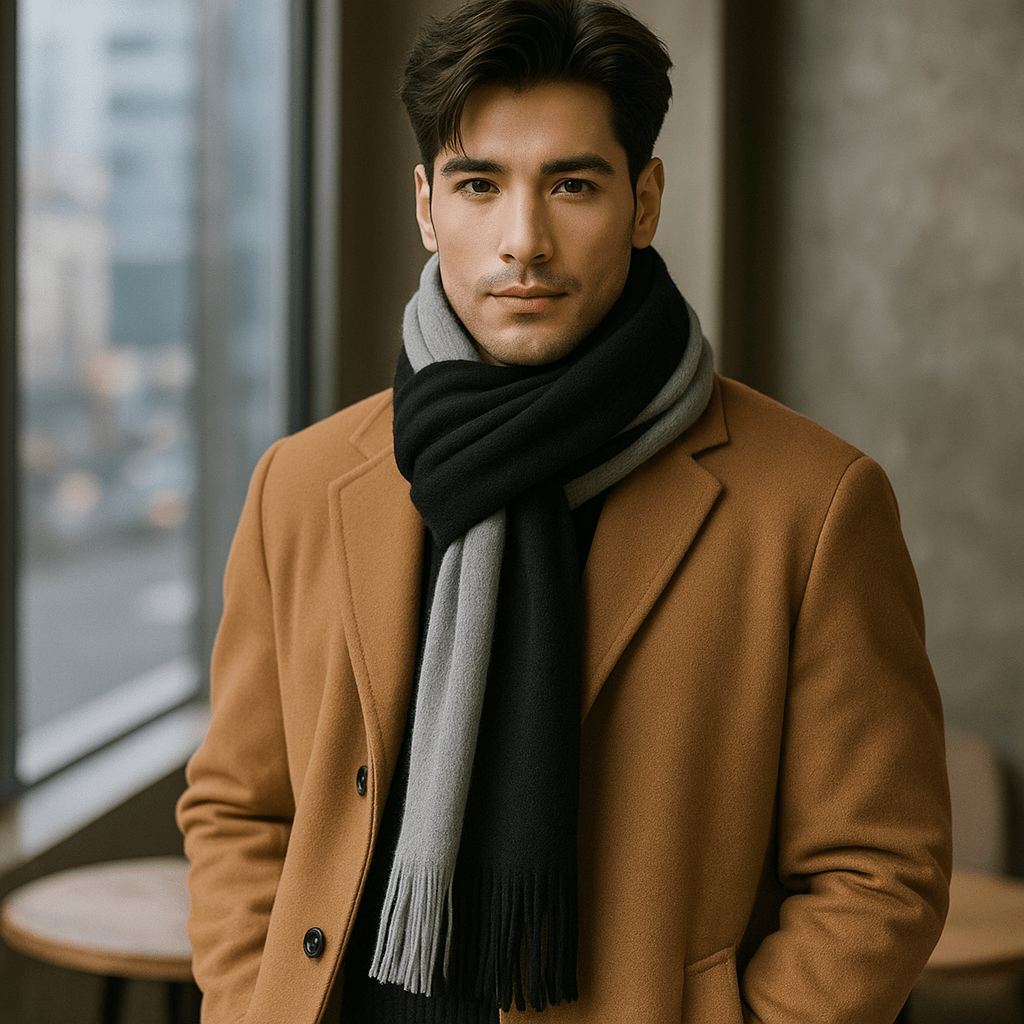 Villane Raidallinen Huivi – Pitkä, Lämmin ja Tyylikäs - EmiyoSuomi - Huivit