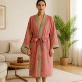 VintageLoom – Hengittävä Vaatteiden Puuvillainen Aamupuku Ajattomalla Retro Viehätyksellä - EmiyoSuomi - Kylpytakit