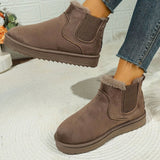 Naisten pehmovuoratut slip-on platform talvinilkkurit