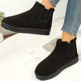 Naisten pehmovuoratut slip-on platform talvinilkkurit