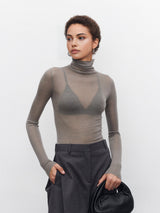 Naisten villasekoite turtleneck sweater poolokauluksella säännöllinen istuvuus