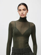 Naisten villasekoite turtleneck sweater poolokauluksella säännöllinen istuvuus