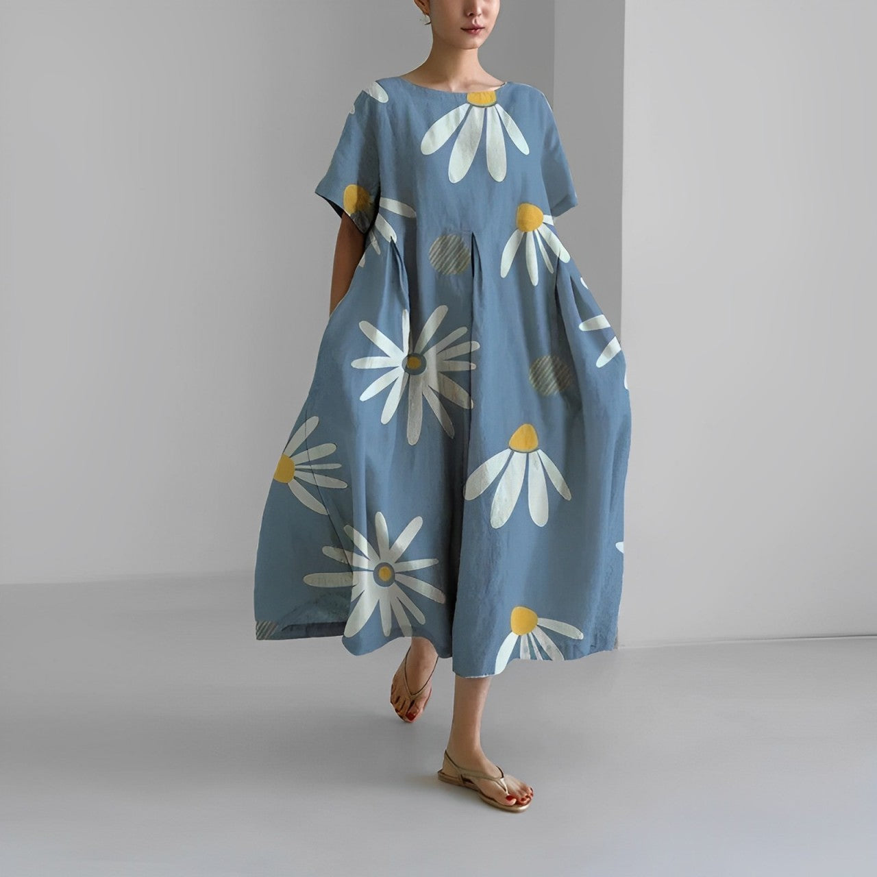 Ronja Löysä - Mekko Painettu - Mode Élégante-Mekot-EmiyoSuomi