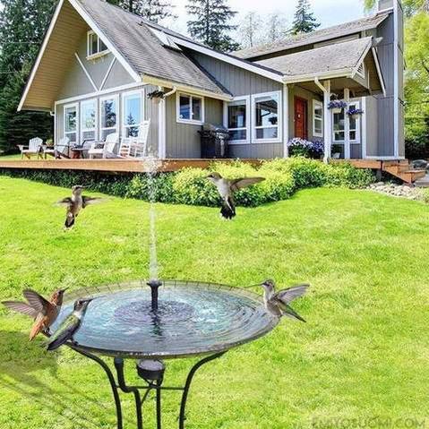 Emiyo Solar Fountain | Luo puutarhaan rentouttava ilmapiiri-EmiyoSuomi