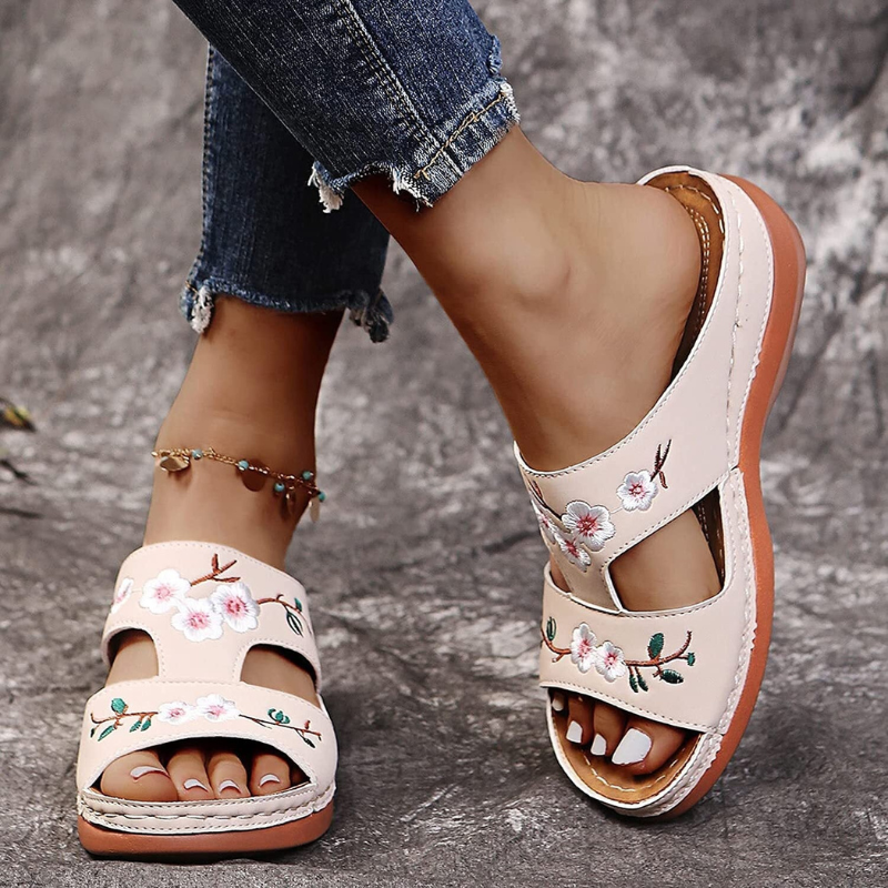 Rosalinda | Ortopediset ja tyylikkäät kukalliset tossut-Shoes-EmiyoSuomi