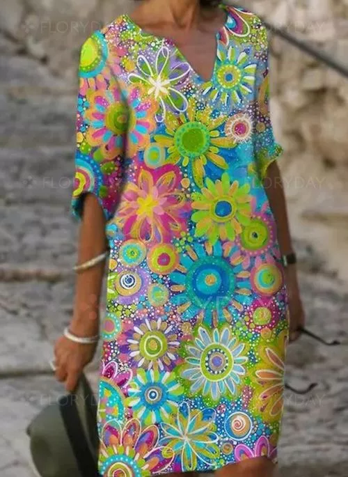Rosa | Värikäs kukkainen mekko-Clothing-EmiyoSuomi