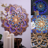 Mandala | Käsintehty seinävalaisin-EmiyoSuomi