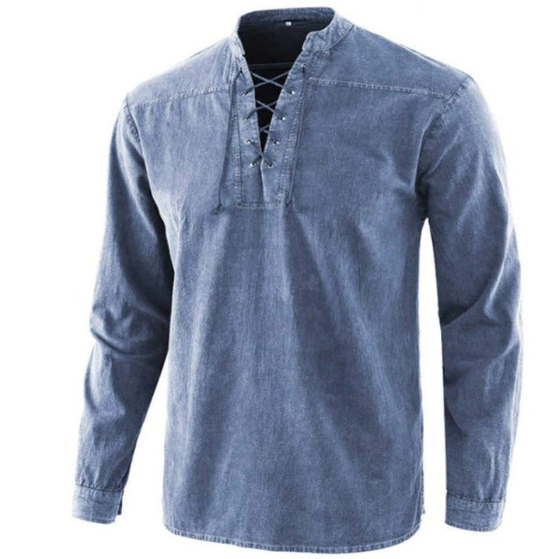 Hanski™ | Miesten nauhoitettu V-aukkoinen paita