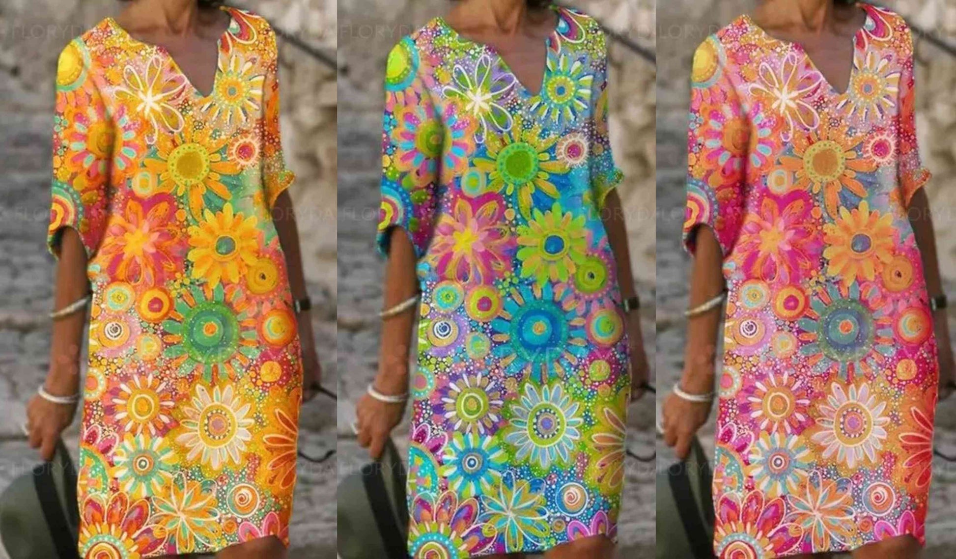 Rosa | Värikäs kukkainen mekko-Clothing-EmiyoSuomi