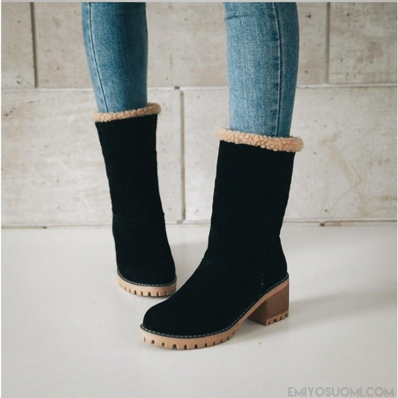 Caddio | Lämpimät mokkanahkaiset talvisaappaat-Shoes-EmiyoSuomi