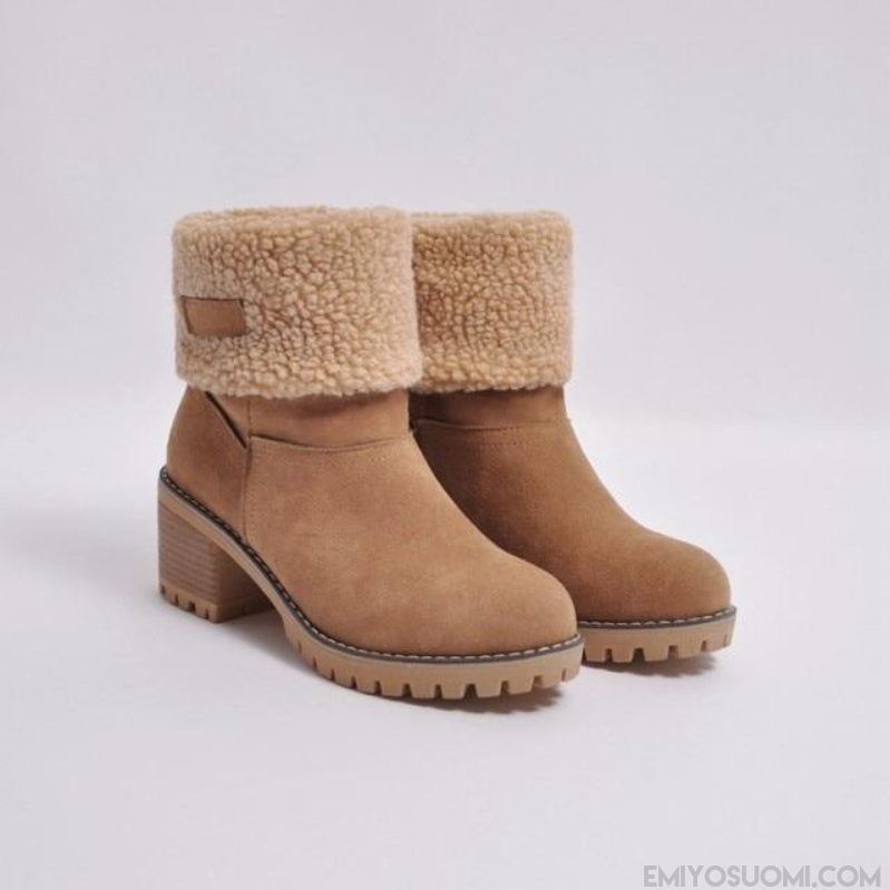 Caddio | Lämpimät mokkanahkaiset talvisaappaat-Shoes-EmiyoSuomi